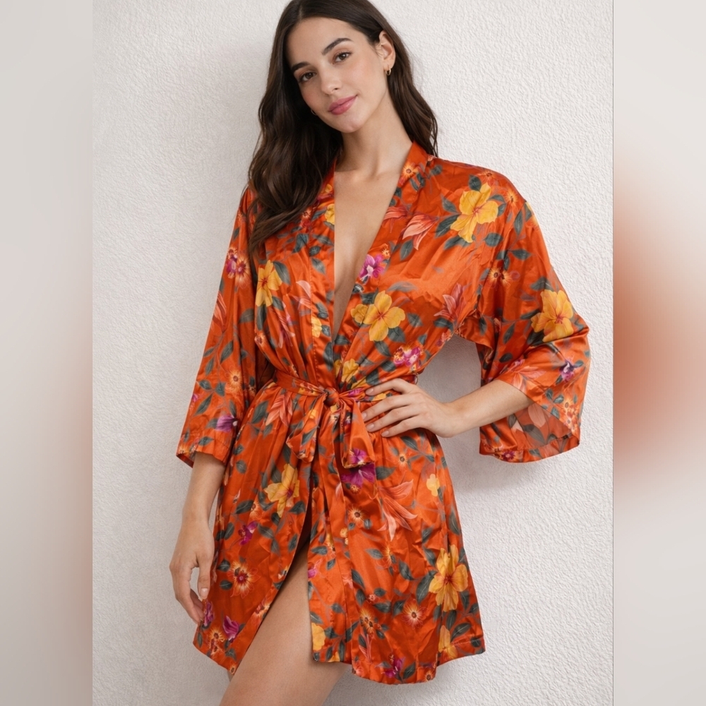 ✨Y2K✨ VICTORIA  SECRET FLORAL KIMONO ROBE ONE SIZE